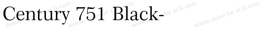 Century 751 Black字体转换